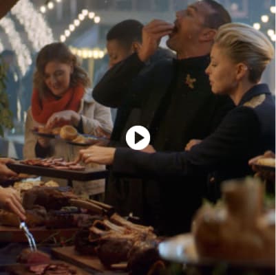 Perfect roast beef at the M&S Christmas market