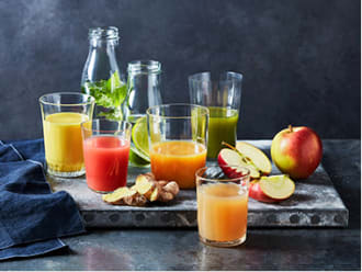 A selection of fresh juices