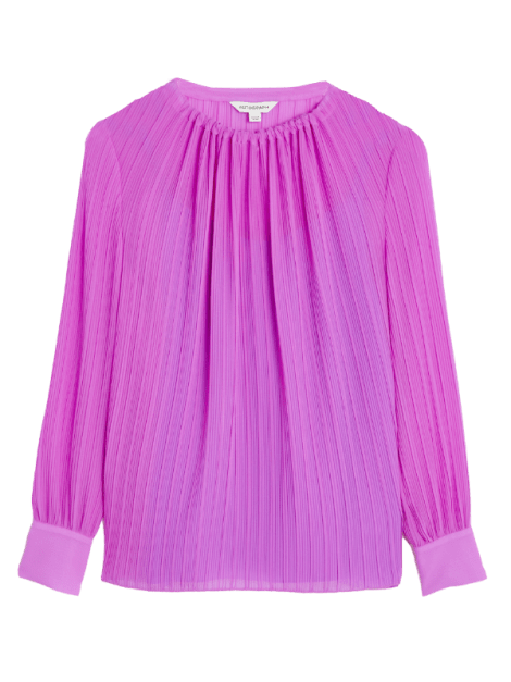 Purple plisse blouse. Shop now