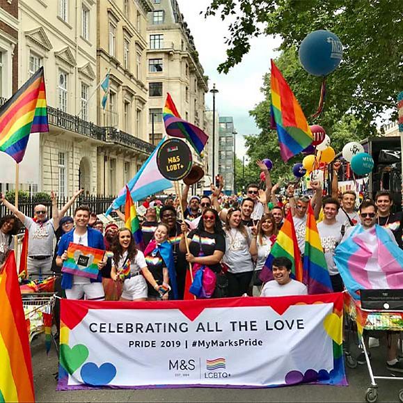 M&S colleagues at Pride 2019