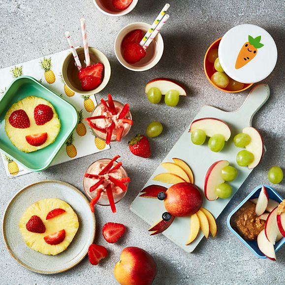 A selection of fruit made into fun shapes