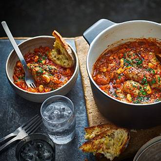 Sausage and cannellini bean stew