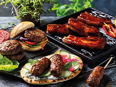 Burgers, kebabs and sticky pork belly