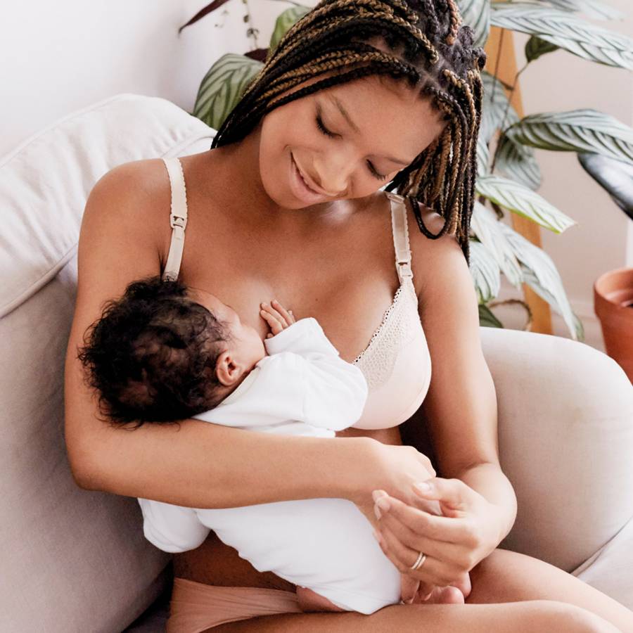 IGLEYS Maternity Nursing Sleep Bra (S/M - Nude), Babies & Kids