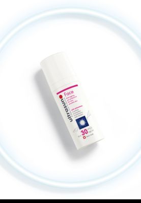 Ultrasun Anti-Ageing Sun Cream for Sensitive Skin SPF30 in a petri dish