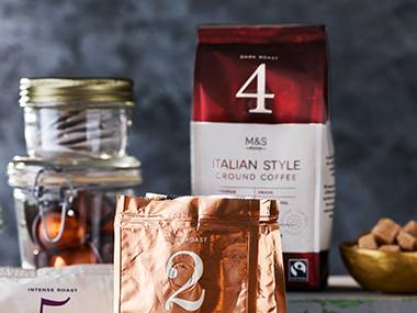 Bags of M&S coffee