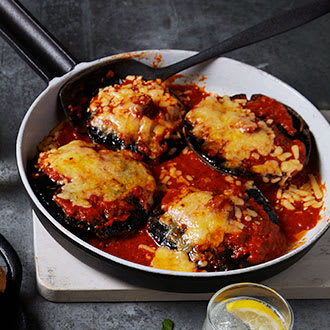 Melty cheese baked mushrooms