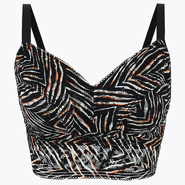 Zebra-print DD+ bralet