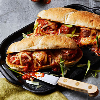 Super-saucy meatball sub