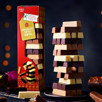Chocolate topple towers