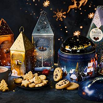 A selection of light-up Christmas food gifts