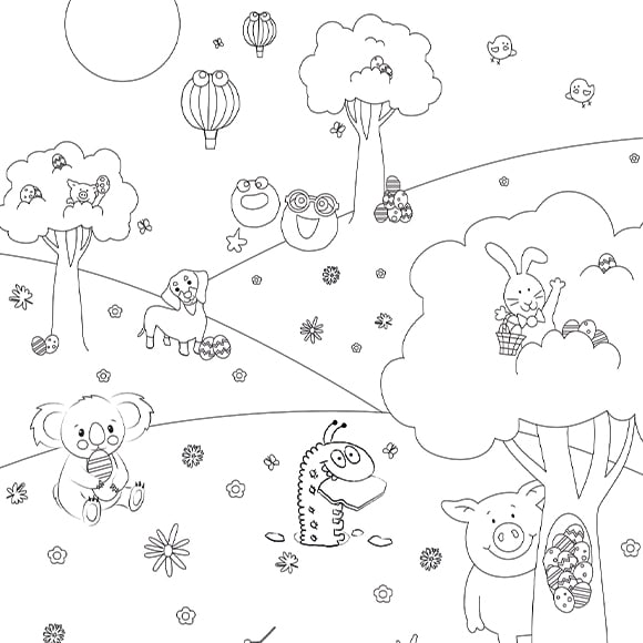 Easter colouring in