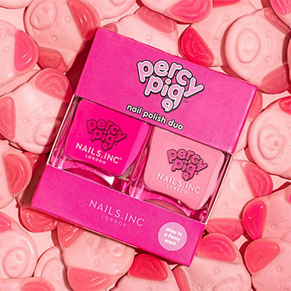 Percy Pig nail polish