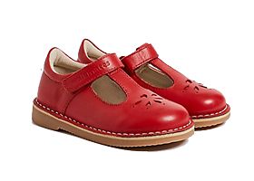Girls' cross bar red shoes