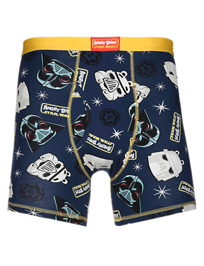 1 Pair Pack Stretch Cotton Angry Birds™ & Star Wars™ Trunks Image 2 of 3