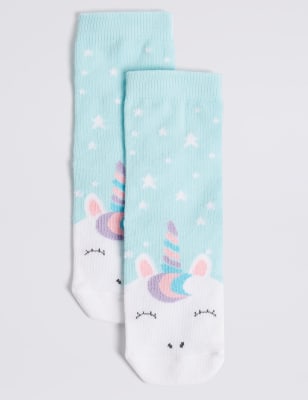 1 Pairs Of Unicorn Socks M S
