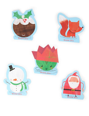 10 Christmas Characters Thank You Cards Image 2 of 5