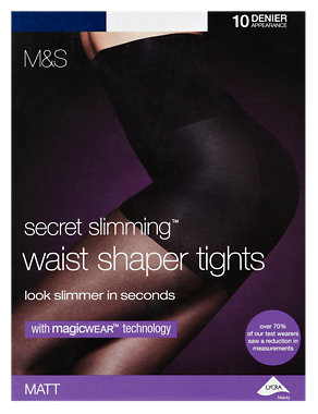 10 Denier Magicwear™ High Waist Cincher Matt Bodyshaper Tights Image 2 of 4