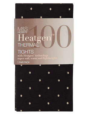 100 Denier Heatgen™ Spotted Tights Image 2 of 3