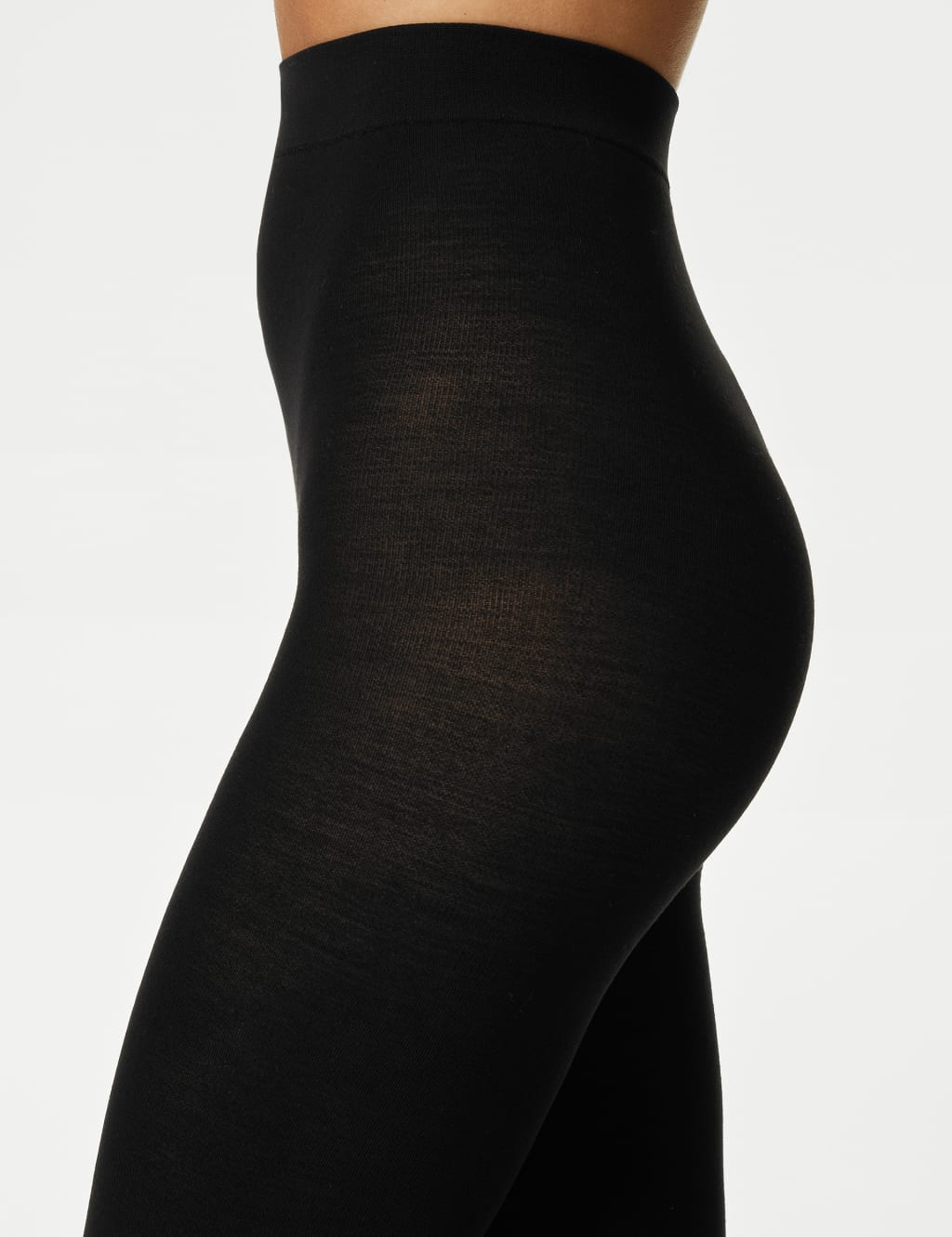 100 Denier Merino Wool Opaque Tights 2 of 4