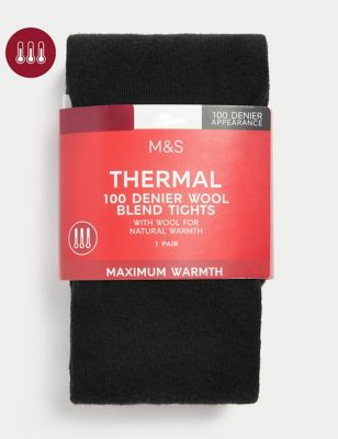 140 Denier Thermal Sheer Fleece Tights