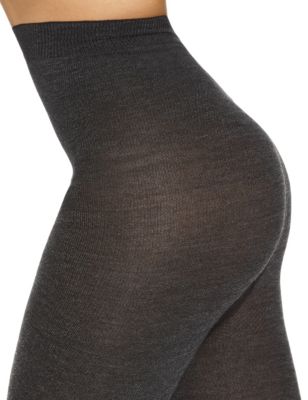 100 Denier Wool Blend Thermal Ribbed Tights, M&S Collection
