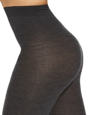 Rib knit tights in wool blend