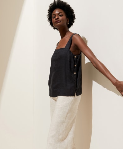 Linen 2025 summer tops