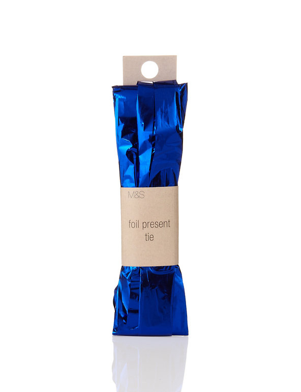 10m Blue Foil Present Tie Image 1 of 1