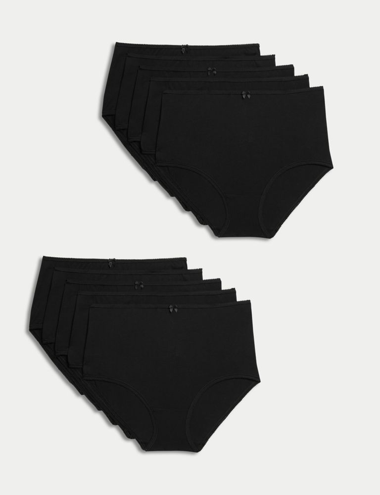 Essentials Women's Cotton Bikini Brief Underwear, Pack of 10,  Black/Bright White/Grey, Medium : : Clothing, Shoes & Accessories