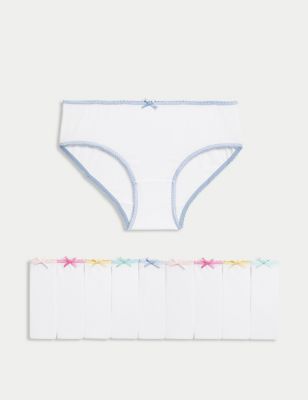 10pk Cotton Rich Knickers (2-14 Yrs) Image 1 of 1