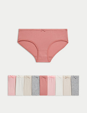 10pk Cotton Rich Knickers (2-14 Yrs) Image 2 of 3