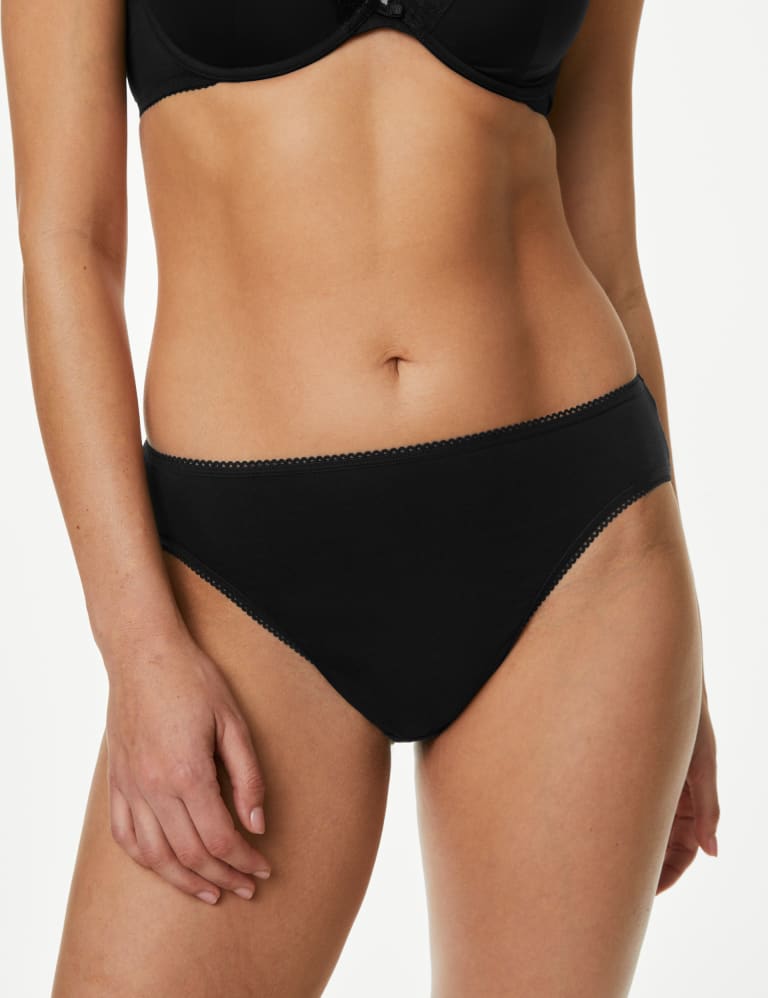 10pk Pure Cotton High Leg Knickers