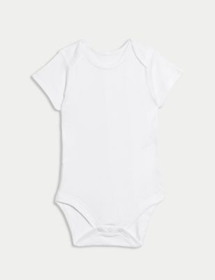 10pk Pure Cotton Short Sleeve Bodysuits (6½lbs-3 Yrs) Image 2 of 4