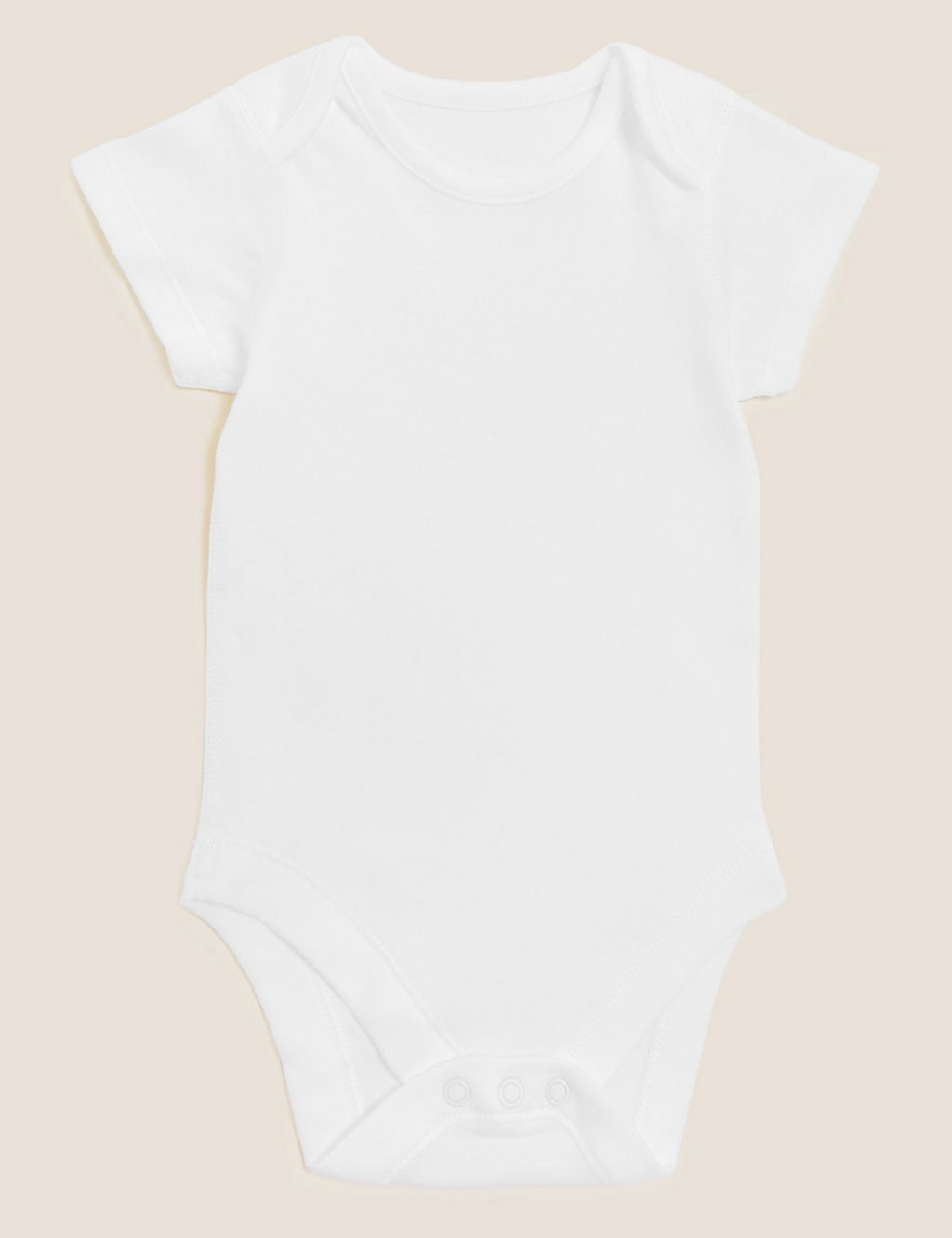 10pk Pure Cotton Short Sleeve Bodysuits (6½lbs-3 Yrs) 1 of 7