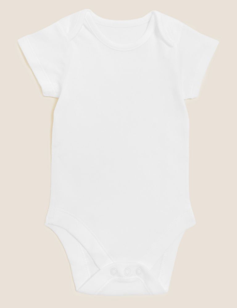10pk Pure Cotton Short Sleeve Bodysuits (6½lbs-3 Yrs) 2 of 7