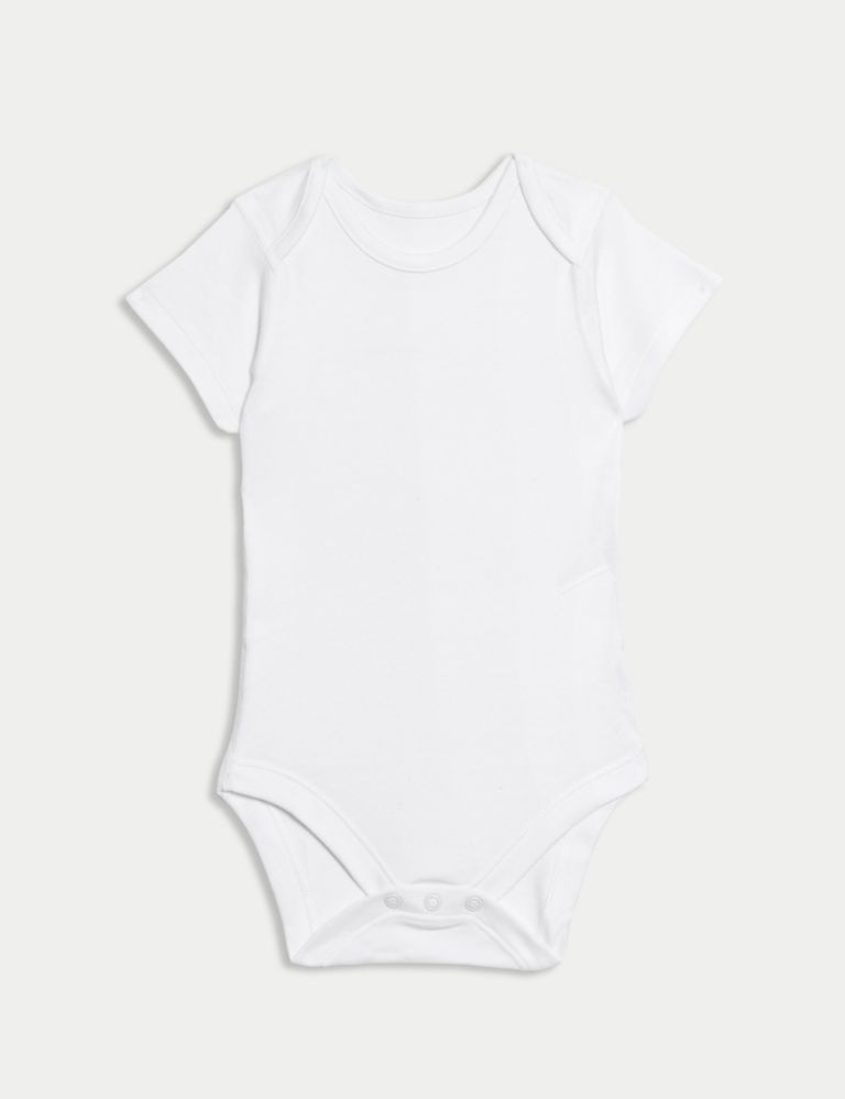 10pk Pure Cotton Short Sleeve Bodysuits (6½lbs-3 Yrs) 3 of 7