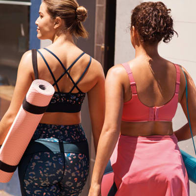 Women wearing sports bras and leggings from Goodmove