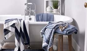 Towels in a bathroom
