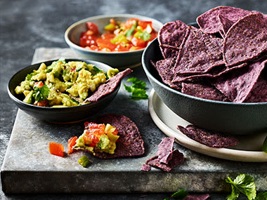 Blue corn tortilla chips