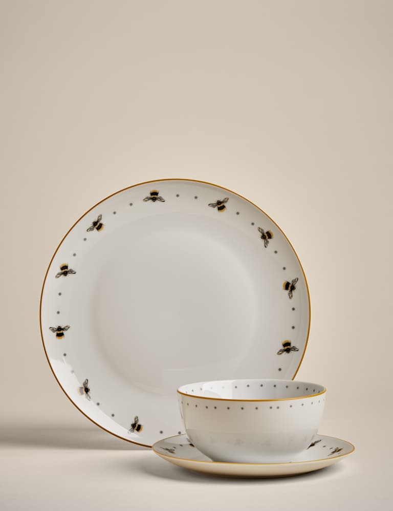 12 Piece Bee Dinner Set 7 of 7