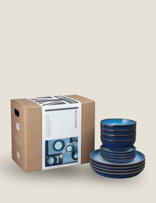 12 Piece Blue Haze Dinner Set Image 2 of 9