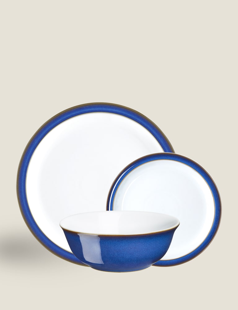 12 Piece Imperial Blue Dinner Set Denby M&S