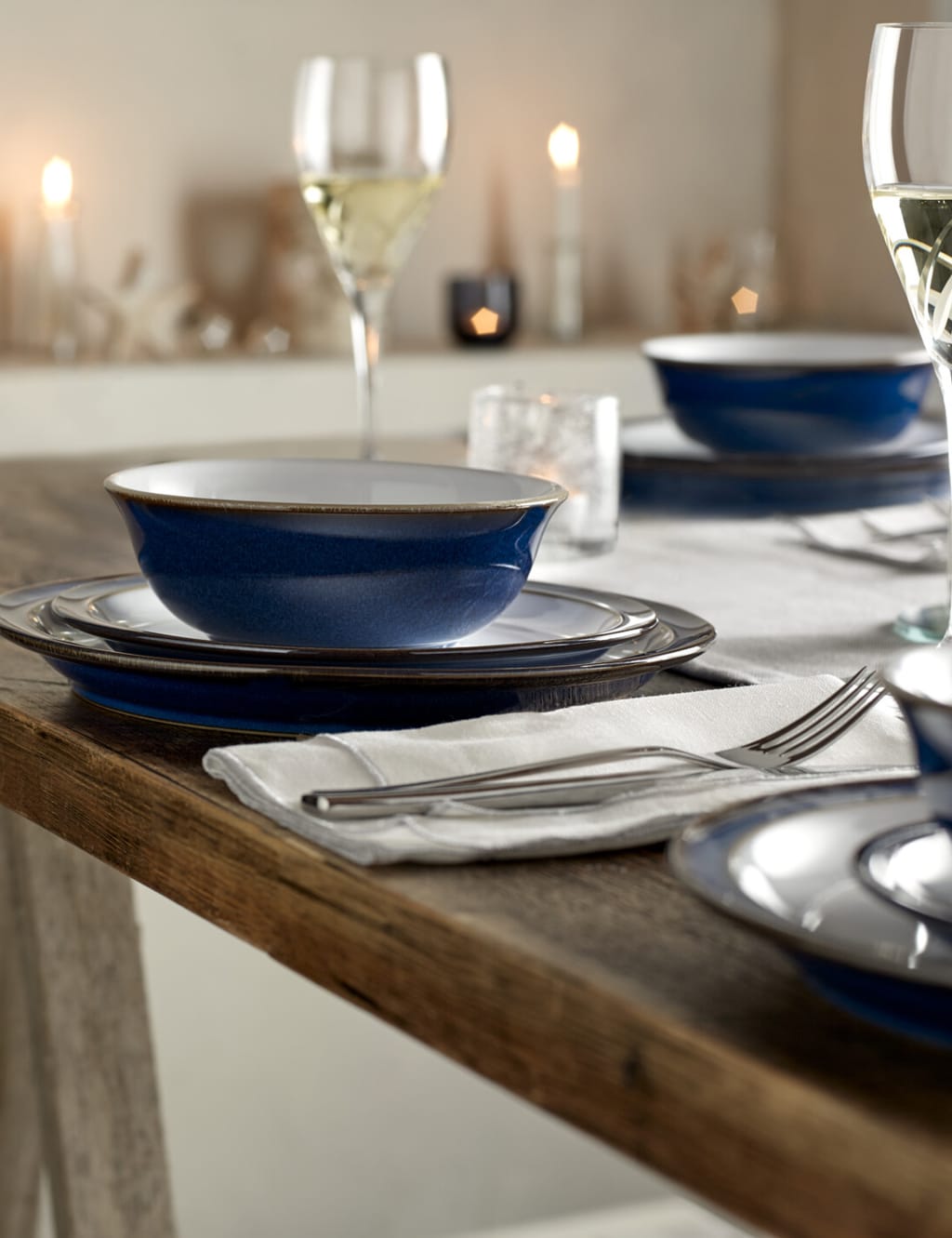 Denby imperial blue dinner set cheap