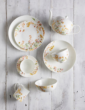 12 Piece Painterly Floral Dinner Set Image 2 of 3