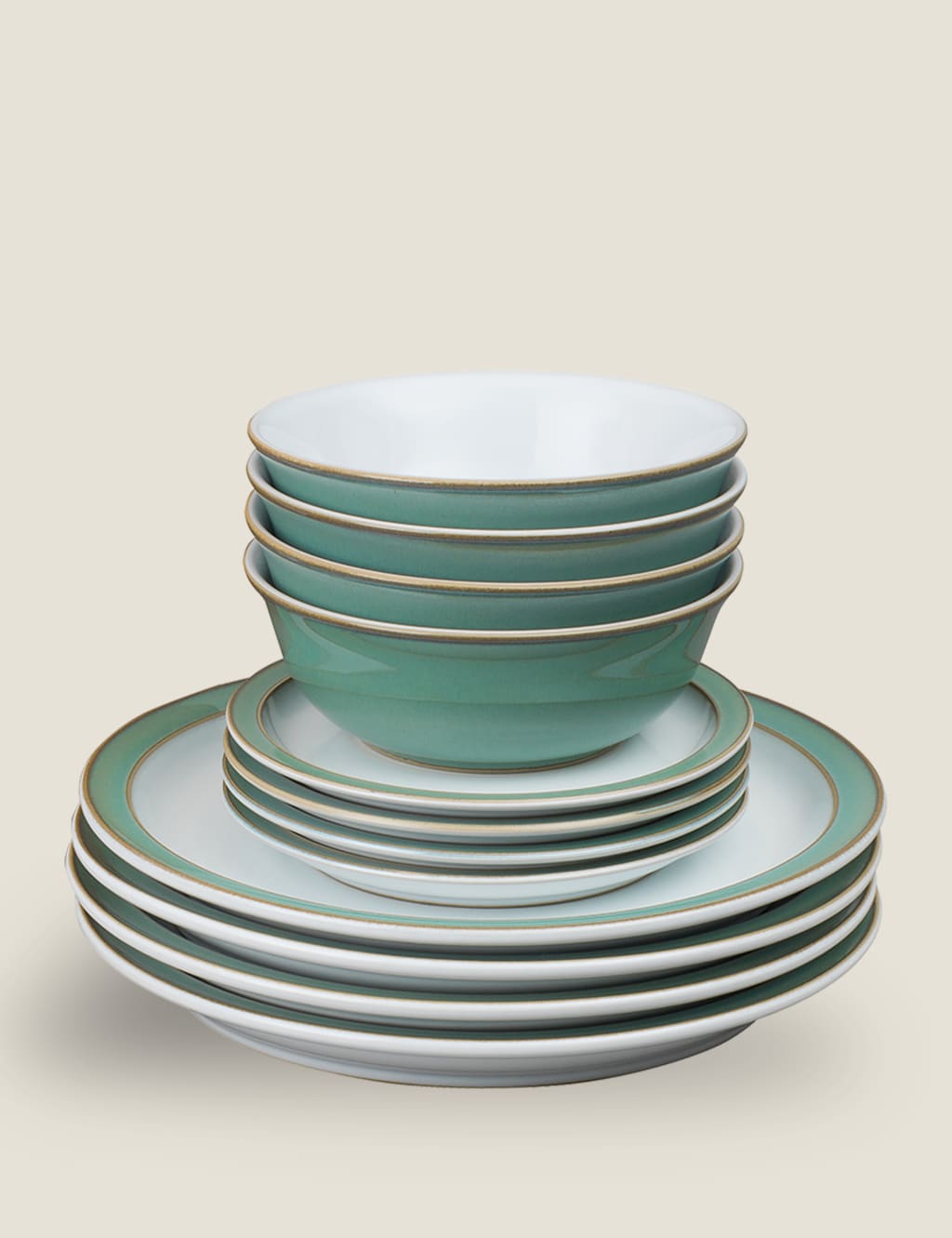 12 Piece Regency Green Dinner Set 2 of 7