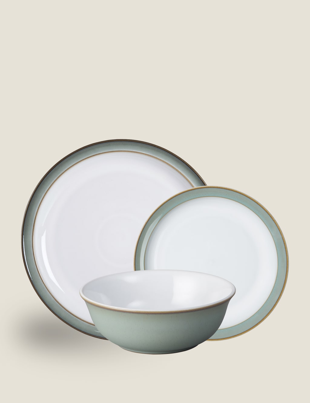 12 Piece Regency Green Dinner Set Denby M&S