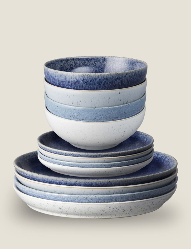 12 Piece Studio Blue Dinner Set 4 of 9