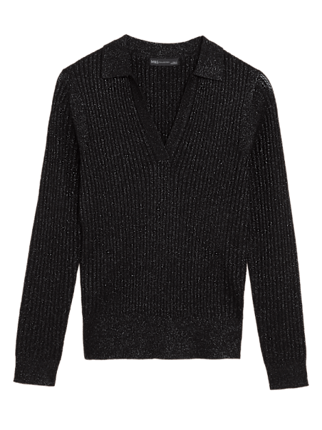 Black sparkly jumper. Shop now 