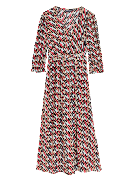 Geometric-print midi dress. Shop now 